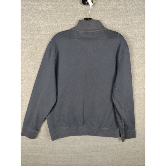 Untuckit Mens Sweatshirt XL Blue Fleece 1/4 Zip Pullover Preppy Casual Outdoor - Picture 9 of 9